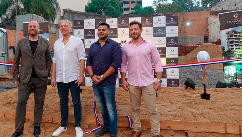 Palada inicial de Palmanova Villa Morra, un edificio boutique que propone un nuevo estándar de lujo